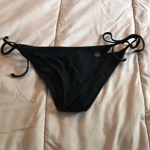 Black side tie bikini bottoms